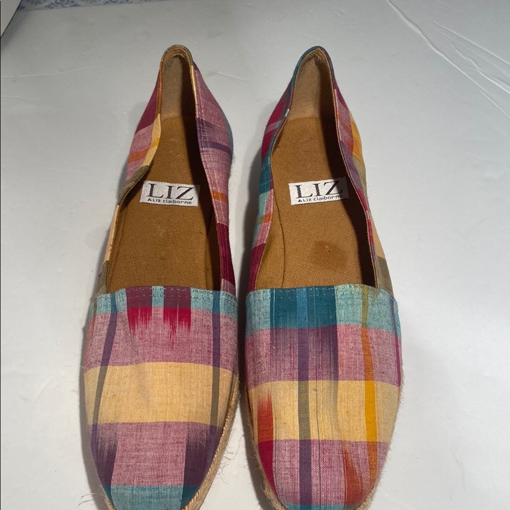 Liz Claiborne Red and Pink Flats Vibrant Loafers Size 10
